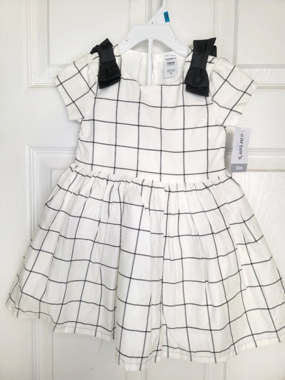 ⚡BOGO⚡ Carter's White and Black Checkered Dress - Baby Girl 18M